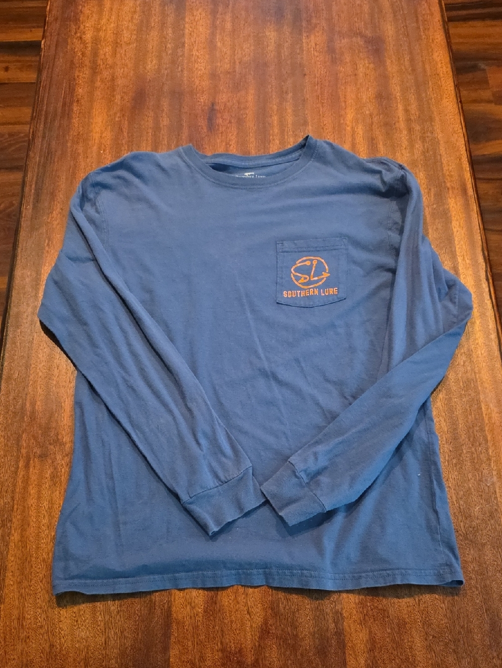 Men's Long-Sleeve Pocket T-Shirt - Blue